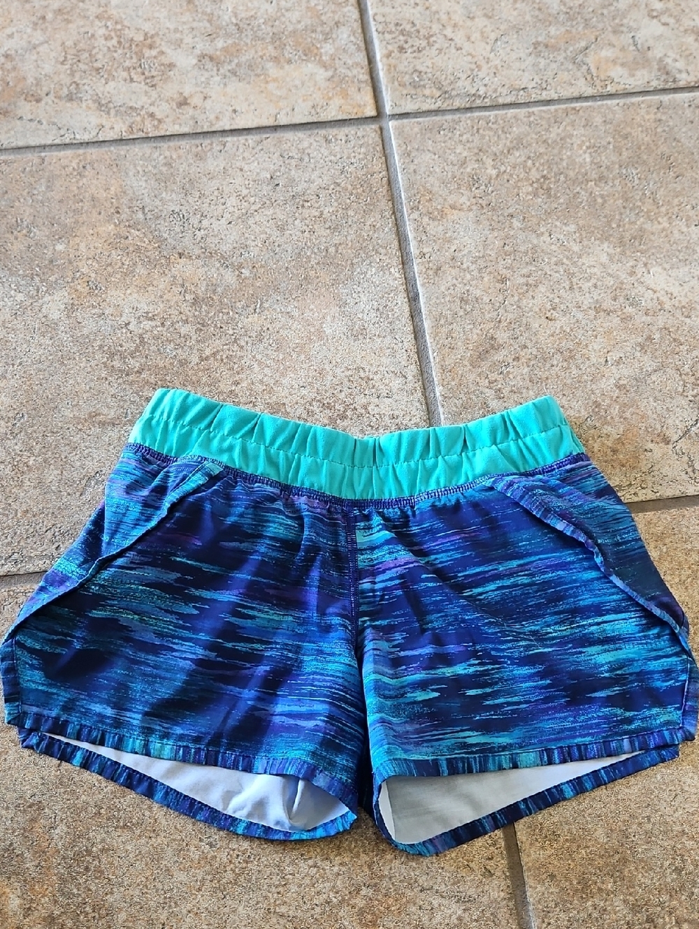 Ivivva Girls' Teal and Blue Active Running Shorts